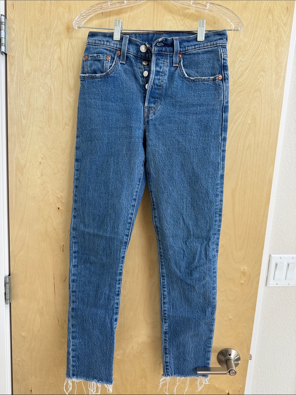 Levi’s Premium 501 Skinny Women's Jeans with Button Fly Size 25 x 30